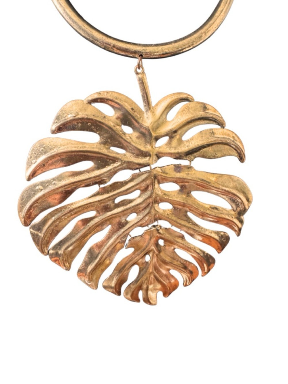 Incredible Gold Oscar De Larenta Necklace Monster Leaf